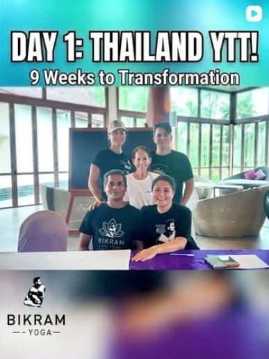 Day 1: Thailand YTT! 9 Weeks to Transformation. Welcoming trainee teachers from around the world to begin the rigorous authentic 26+2 hot yoga journey.