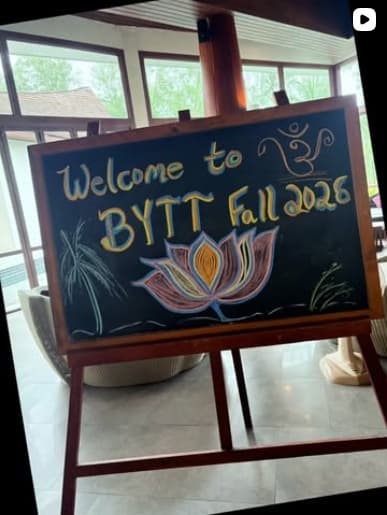 Welcome to BYTT Fall 2026! Opening orientation ceremony at the resort. The 90-minute moving meditation begins.