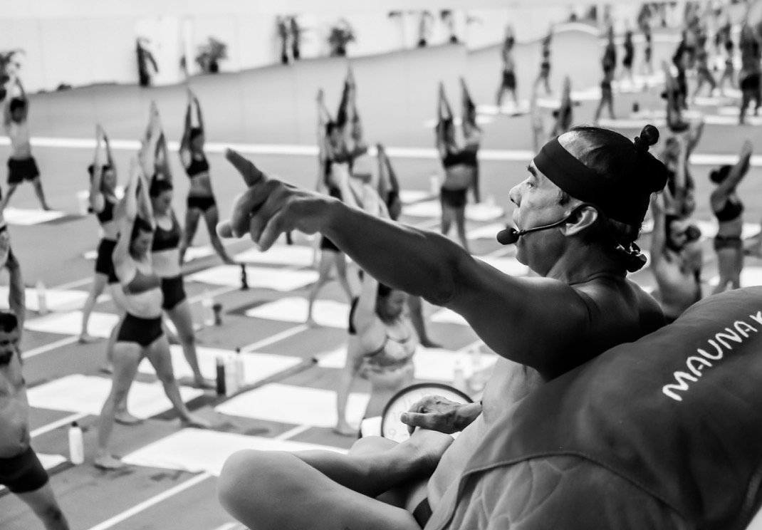 Bikram Yoga class in session